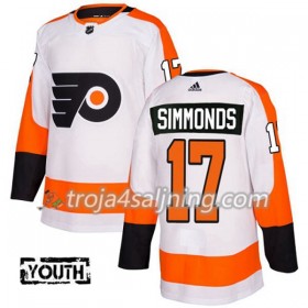 Philadelphia Flyers tröja Wayne Simmonds 17 Vit 2017-2018 Adidas Authentic - NHL Tröjor Barn